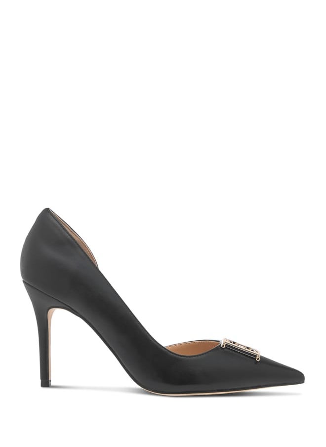 ELLE Womens Solid Slip-On Pumps With Stiletto Heels  - Image 3