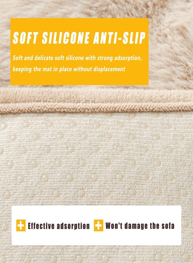 Calming Dog Bed for Couch, 29.5 x 29.5 inch, Non-Slip Rabbit-Velvet Dog Sofa Mat for Furniture Protector, Perfect for Small, Medium Dogs and Cats (Dark Gray, Medium) - Image 4
