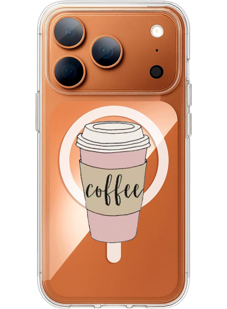 Theodor Magnetic Case for Apple iPhone 17 Pro Compatible with MagSafe Wireless Charging, Shockproof Phone Bumper Cover - Coffee can - Image 1