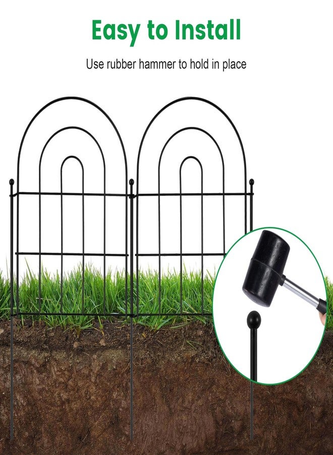 Karlliu Decorative Garden Fence Animal Barrier: 22 in(H) x 10 ft(L) Garden Fence Border Flower Rabbit Garden Fencing Small Arched Rustproof Metal No Dig Fence Landscape Decor for Yard - 10 Pack - Image 5