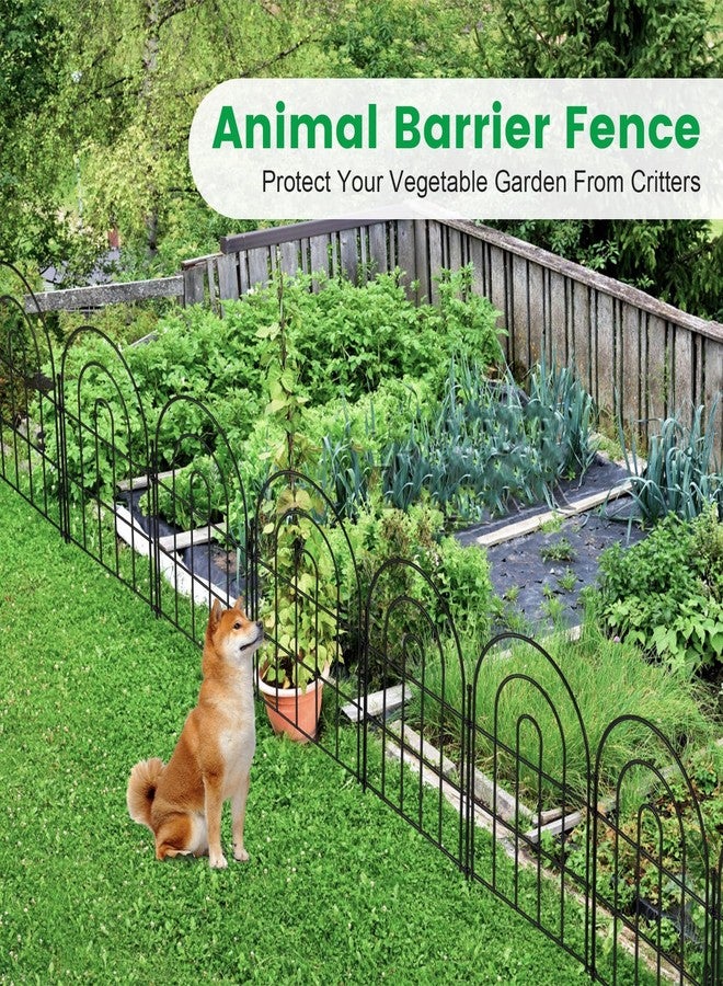 Karlliu Decorative Garden Fence Animal Barrier: 22 in(H) x 10 ft(L) Garden Fence Border Flower Rabbit Garden Fencing Small Arched Rustproof Metal No Dig Fence Landscape Decor for Yard - 10 Pack - Image 3