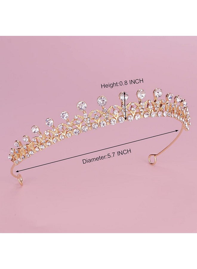 Hapdoo Tiaras For Women, Elegant Princess Crown, Lightweight Small Tiara For Girls, Prom Queen Gold Tiara, Birthday Bride Wedding Bachelorette Party Tiaras And Crowns - Image 4
