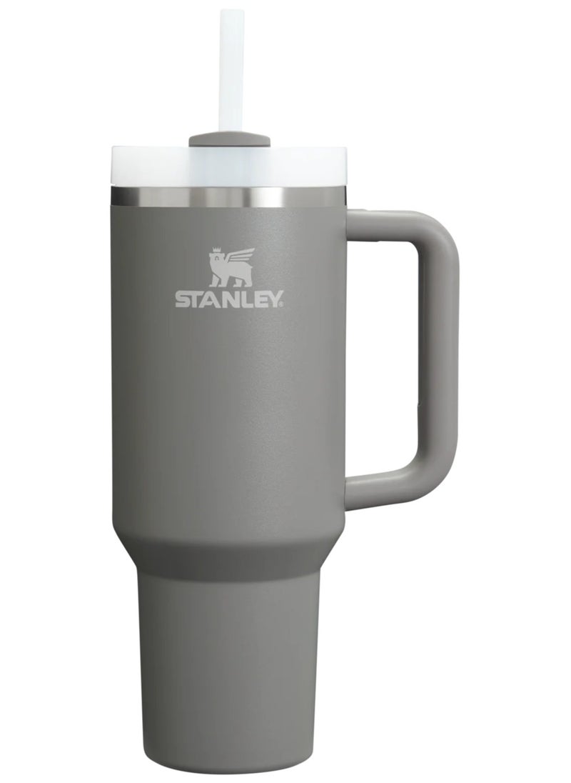 Stanley - Stanley Quencher H2.0 Tumbler with Handle & Straw 40 oz | Twist On 3-Way Lid | Cupholder Compatible for Travel | Insulated Stainless Steel Cup | BPA-Free - dark grey - Image 1
