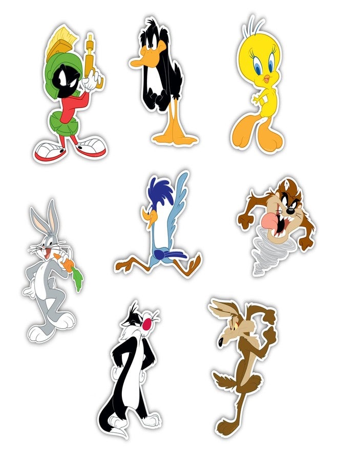Elektroplate ملصقات ديناميكية متعددة الشخصيات من لوني تونز، مرخصة رسميًا من إليكتروبليت | ملصقات فينيل فاخرة مقاومة لجميع الأحوال الجوية، مناسبة للسيارات، زجاجات المياه، أجهزة الكمبيوتر المحمولة، الهواتف، وغيرها | صنع في الولايات المتحدة الأمريكية | مجموعة من 8 قطع - Image 1