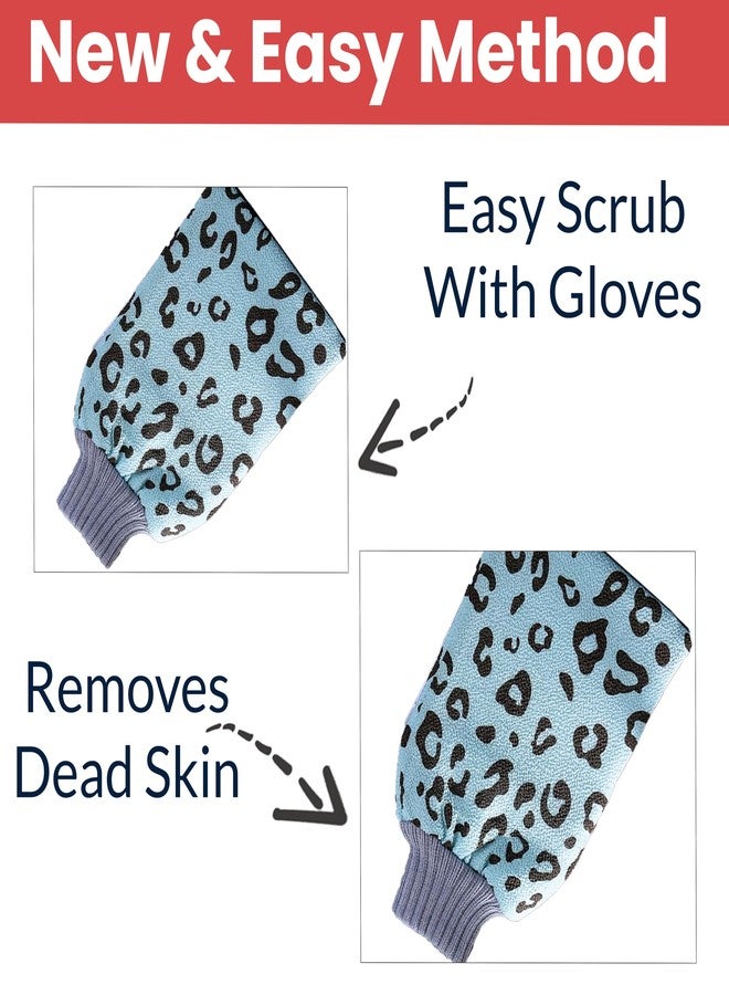 TEMPERIA (1pc) Exfoliating Gloves for Dead Skin - Premium, Ergonomic Design Exfoliator Scrub - Body Scrubber for Bathing, Bath & Shower for Women & Men (Random Colors) (MN03) - Image 4