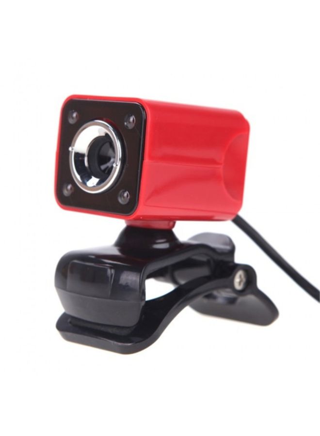 BURAQ A862 360 Degree Rotatable 480P WebCam USB Wire Camera with Microphone & 4 LED lights for Desktop Skype Computer PC Laptop, Cable Length: 1.4m - Image 2