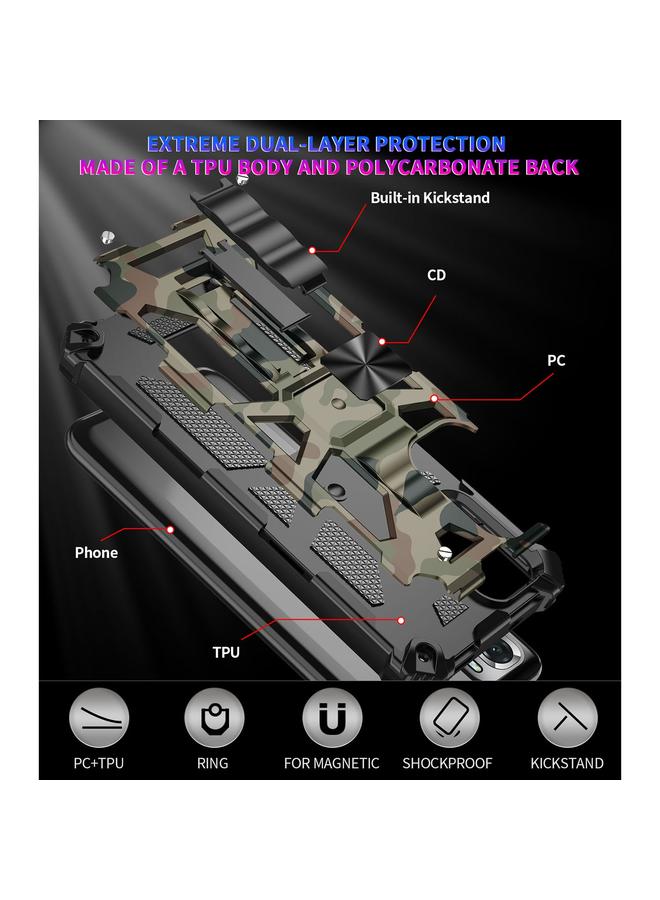 erorex Case For Xiaomi Redmi Note 10 Pro Max Camouflage Armor Shockproof TPU + PC Magnetic Protective Case with Holder - Image 3