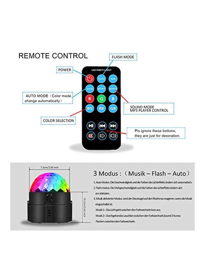 تي تي أف أضواء LED بتصميم كرة للحفلات متعدد الألوان 3.8x3.4x3.4بوصة - Image 5