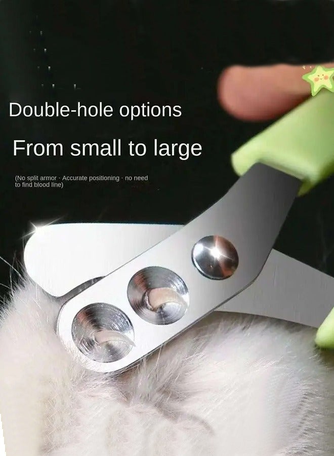 1pc Pet Nail Clippers, Cat-Specific Nail Clippers, Double-Hole Pick, Anti-Bleeding Nail Clippers, Dog Nail Clippers, Cleaning Supplies Sharp Angled Blade Professional Paw Trimmer Set for Novice Pet Families（random color） - Image 4