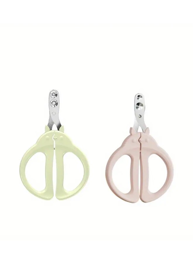 1pc Pet Nail Clippers, Cat-Specific Nail Clippers, Double-Hole Pick, Anti-Bleeding Nail Clippers, Dog Nail Clippers, Cleaning Supplies Sharp Angled Blade Professional Paw Trimmer Set for Novice Pet Families（random color） - Image 2