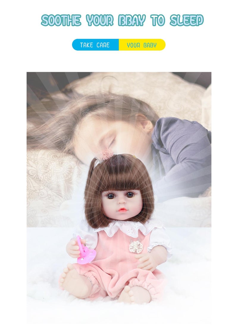 general Reborn Baby Doll Simulated Enamel Baby Doll Children's Toy 39cm - Image 3