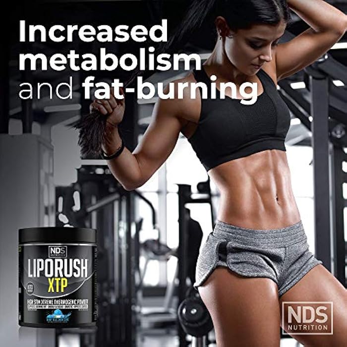 LIPORUSH NDS Nutrition XTP Thermogenic Fat Burner with L-Carnitine - Energy, Focus, and Appetite Control - Extreme Thermogenic Fat Burning Powder Weight Loss - Blue Berry Snow Cone (45 Servings) - Image 3