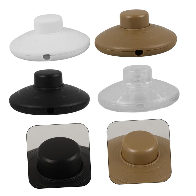 4 قطع بديل مفتاح القدم لمصباح الأرضي سهلة التركيب أسود - Image 5