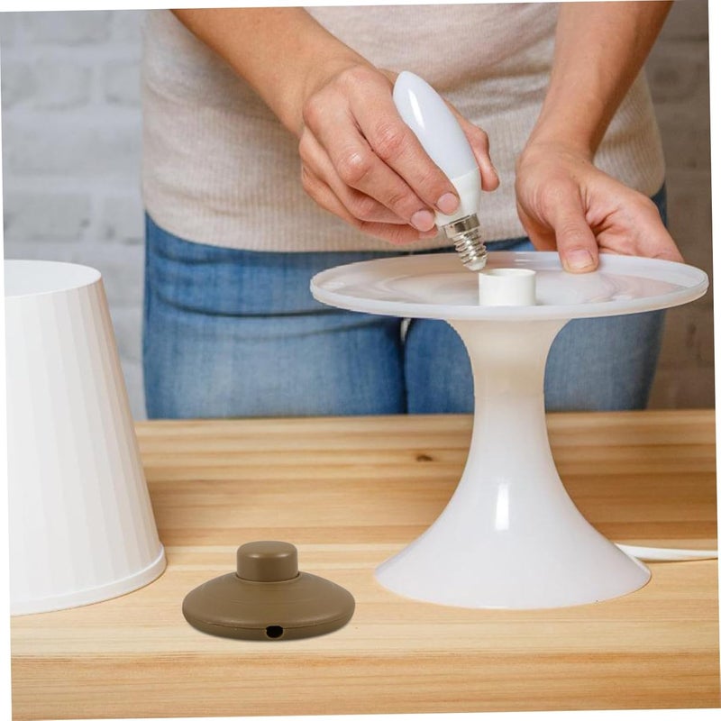 4 قطع بديل مفتاح القدم لمصباح الأرضي سهلة التركيب أسود - Image 3