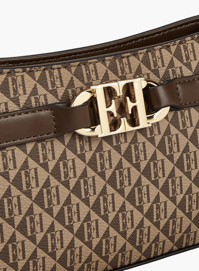 ELLE  Women ELLE Monogram Print Crossbody Bag with Zip Closure  | Best Price UAE