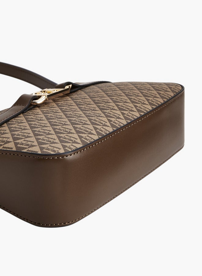 ايل حقيبة كروس نسائية بطبعة شعار إيل بسحاب إغلاق - Image 5