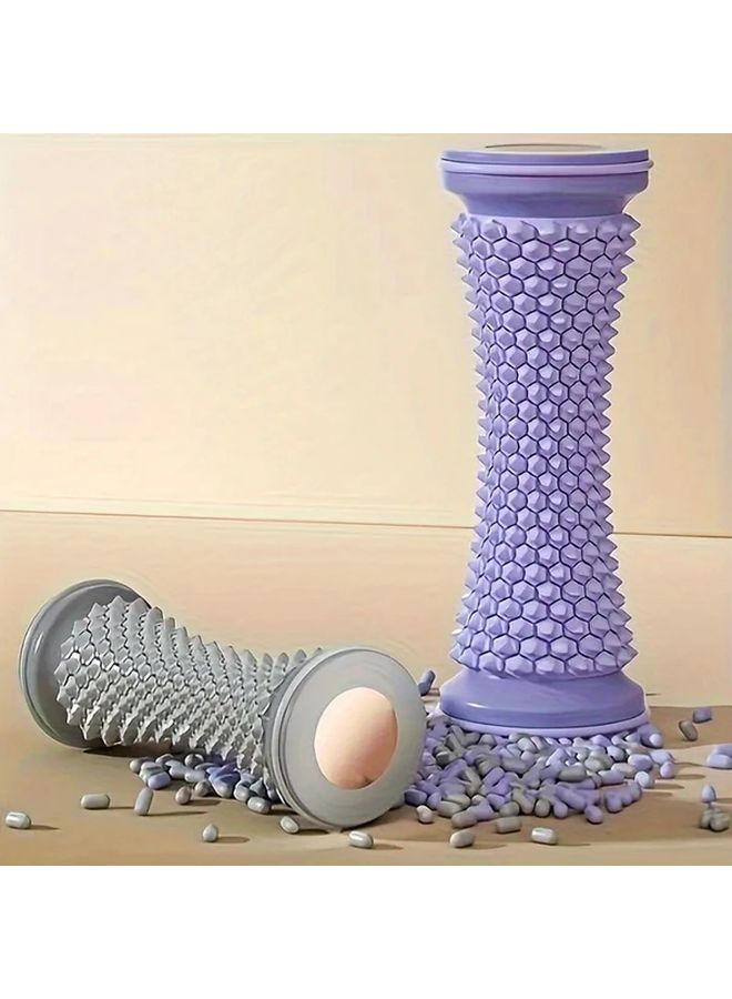 أسطوانة تدليك قدم رمادية مضغوطة منحنية للياقة البدنية واليوغا للأنسجة العميقة - Image 5