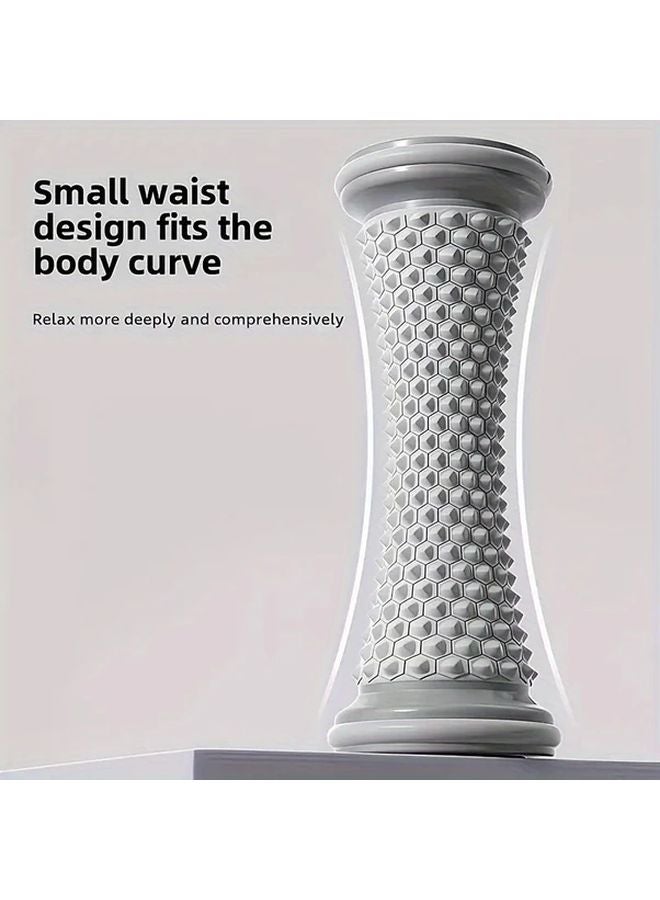 أسطوانة تدليك قدم رمادية مضغوطة منحنية للياقة البدنية واليوغا للأنسجة العميقة - Image 4