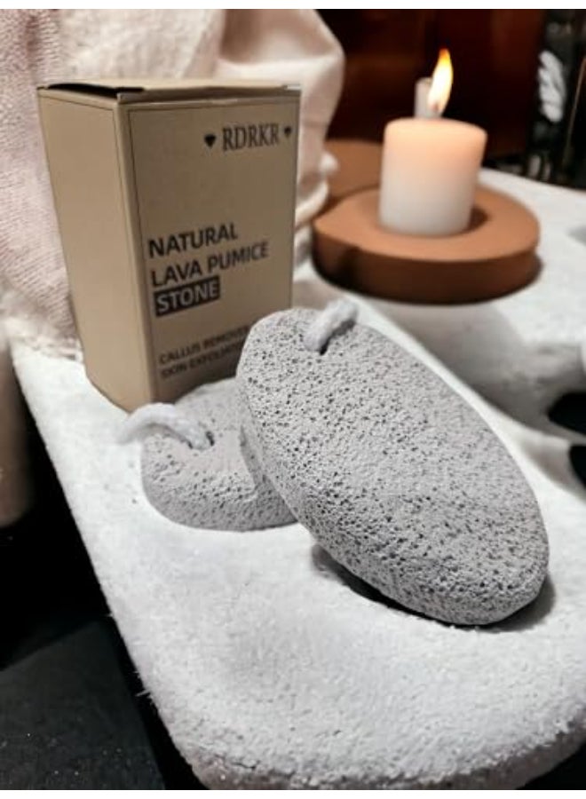 RDRKR Natural Pumice Stone for Feet Pedicure Skin Callus Remover Foot Scrub Exfoliator - Image 3