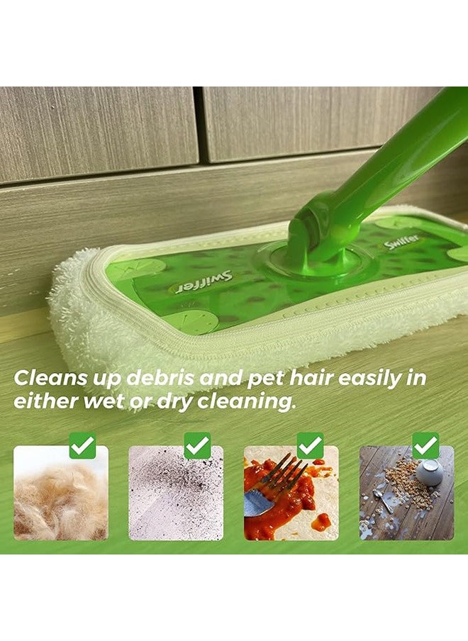 Generic 3 Pack Washable Sweeper Pads, Reusable Cotton Mop Refills Eco-Friendly Mop Pad, Wet And Dry Use, Replacement Durable Dust Mop Covers, Multipurpose Floor Cleaning Pads Cotton Mop Refills for Swiffer, White(Mop Not Included)  - Image 4