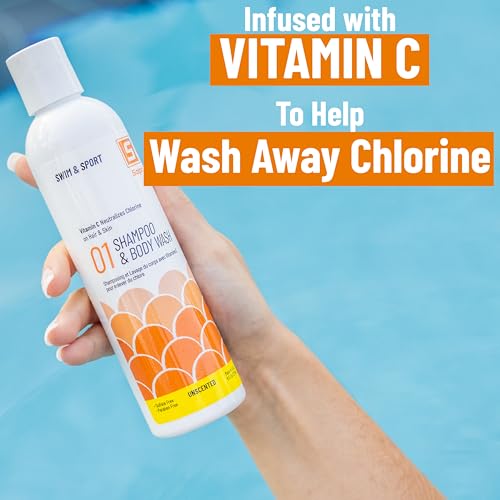 Solpri Swimmers Chlorine Swim Shampoo and Body Wash for Kids & Adults - Unscented with Vitamin C, Sulfate Free 8 Fl Oz - Image 2
