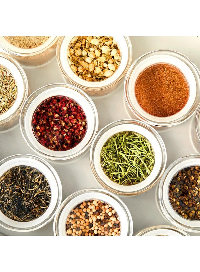 ZENS Glass Canister Set, Airtight Kitchen Canisters Jars of 4 with Glass Lids,10oz Fluid Ounce Empty Storage Jar Containers for Spice or Herbs - Image 2