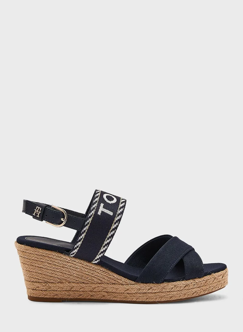 TOMMY HILFIGER Seasonal Mid Heel Wedge Sandals