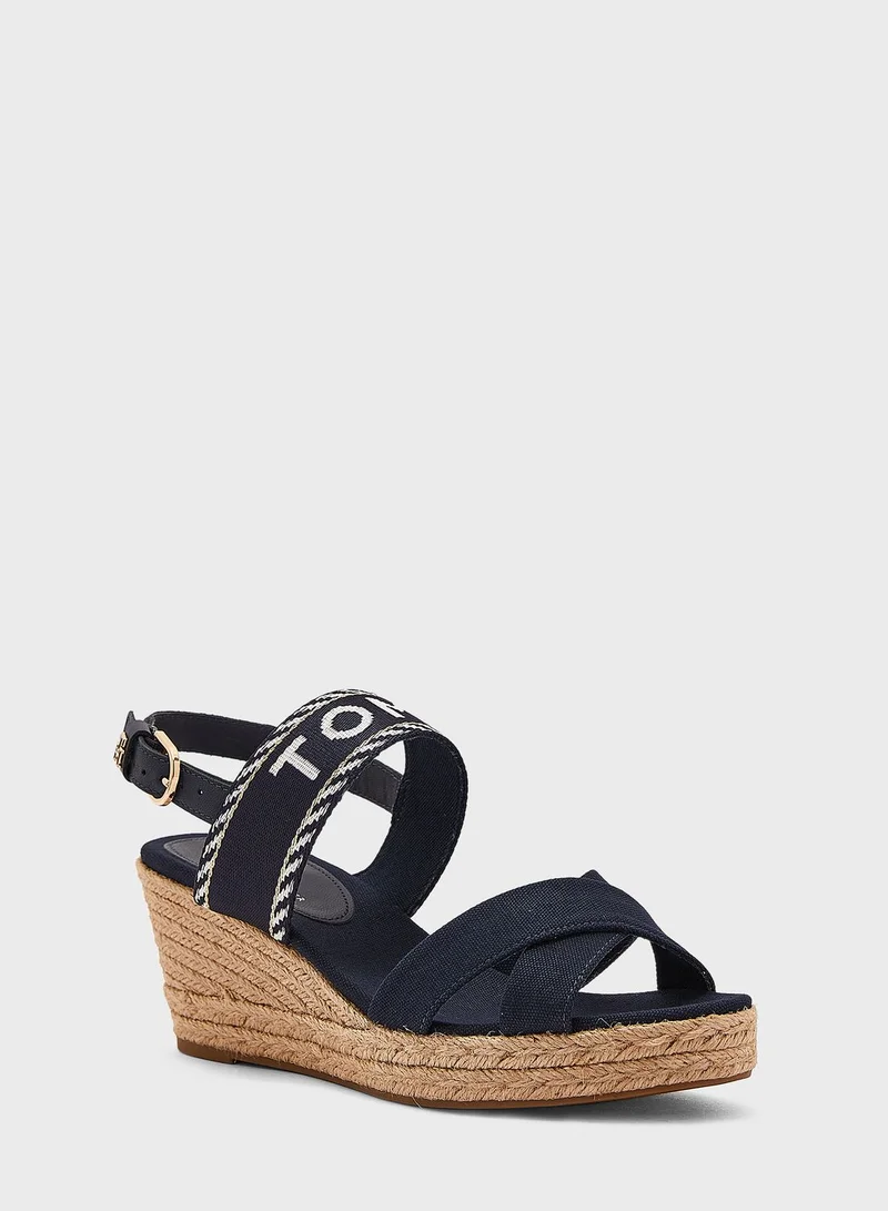 TOMMY HILFIGER Seasonal Mid Heel Wedge Sandals