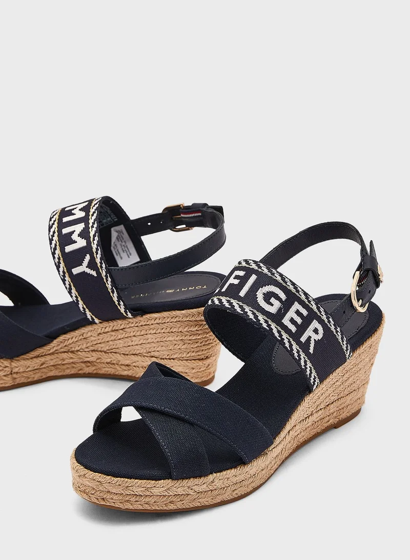 TOMMY HILFIGER Seasonal Mid Heel Wedge Sandals