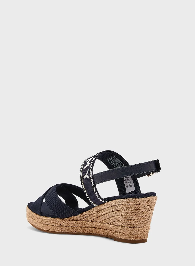 TOMMY HILFIGER Seasonal Mid Heel Wedge Sandals