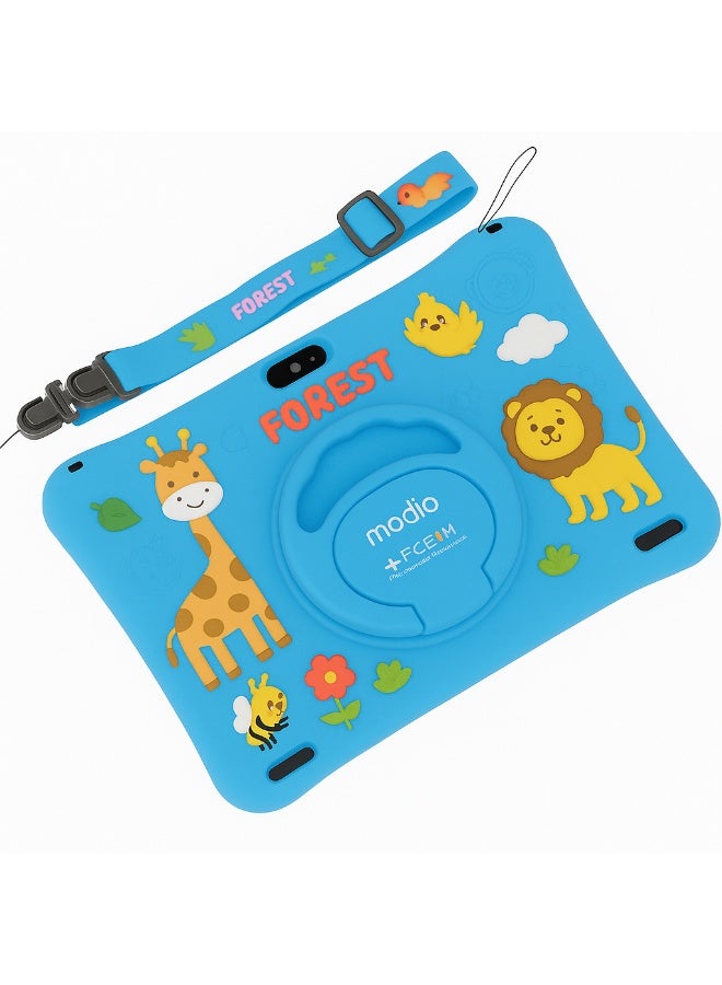 MODIO TAB Modio M25 Kids Tablet – 10.1 Inch HD Display, Android 13, 8GB RAM + 512GB Storage, 8000mAh, Dual Camera, 5G WiFi, with Pen, Watch & Stickers (Blue) - Image 4