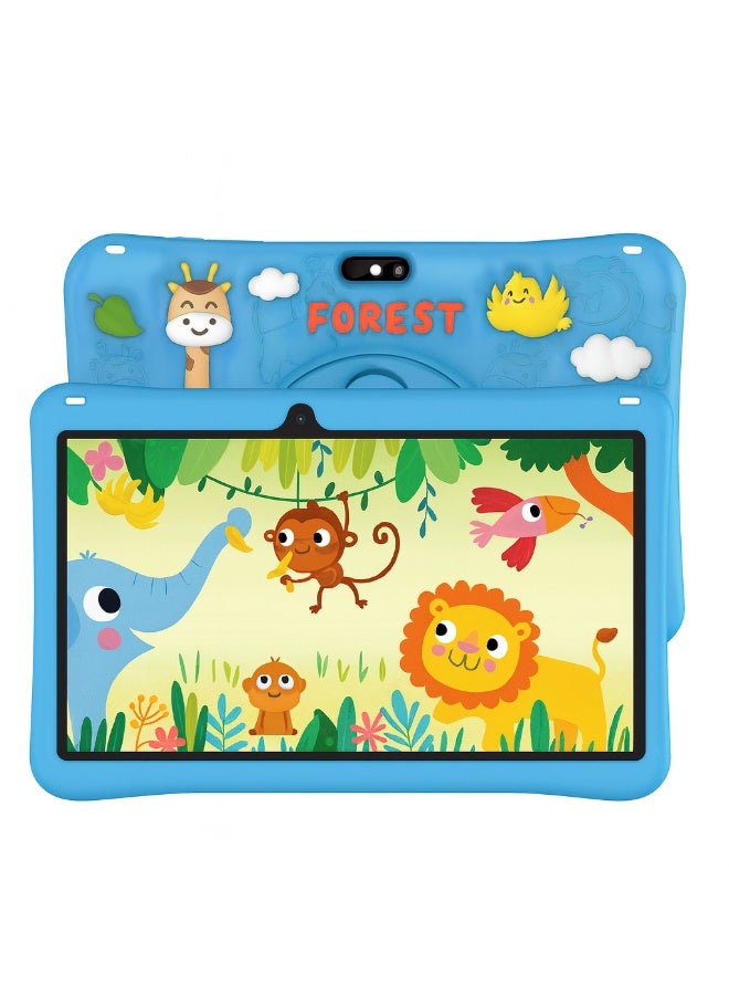 MODIO TAB Modio M25 Kids Tablet – 10.1 Inch HD Display, Android 13, 8GB RAM + 512GB Storage, 8000mAh, Dual Camera, 5G WiFi, with Pen, Watch & Stickers (Blue) - Image 1