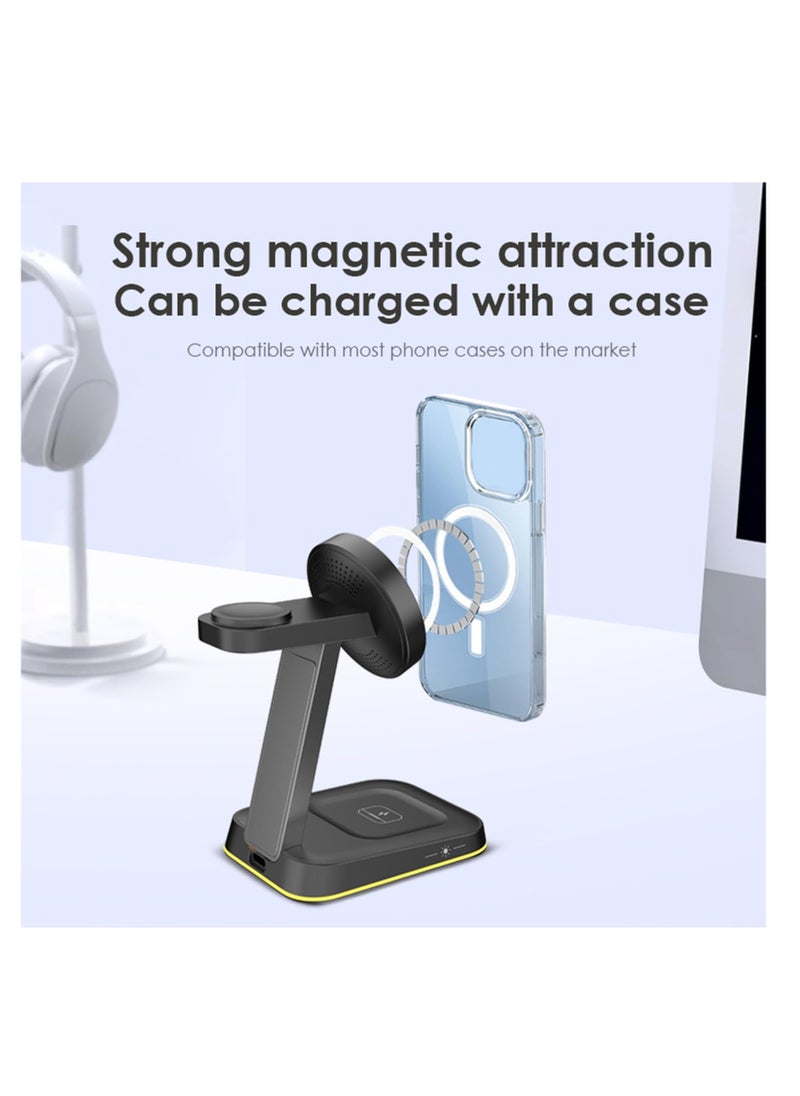 Generic - 3-in-1 Wireless Charging Station for iPhone 15/14/13/12/11 Pro Max, Apple Watch, and AirPods - Fast 15W Wireless Charger Dock for Convenient Charging. - Image 1