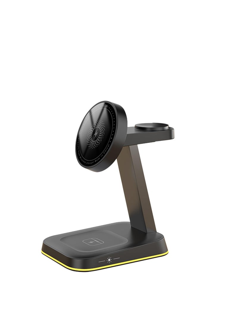 Generic - 3-in-1 Wireless Charging Station for iPhone 15/14/13/12/11 Pro Max, Apple Watch, and AirPods - Fast 15W Wireless Charger Dock for Convenient Charging. - Image 1