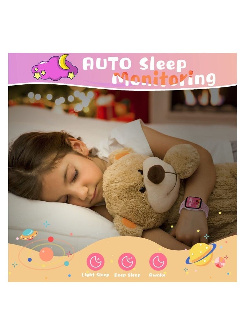 Kids Smart Watch for Girls Boys, Fitness Activity Tracker Watch with Heart Rate, Sleep Monitor, Pedometers, IP68 Waterproof Kids Watch with 8 Sports Modes, Great Gift for Age 6+ Kids Teens - Image 4