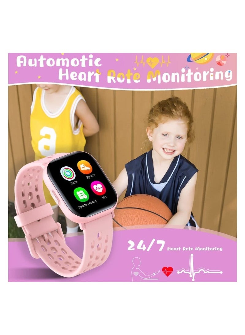 Kids Smart Watch for Girls Boys, Fitness Activity Tracker Watch with Heart Rate, Sleep Monitor, Pedometers, IP68 Waterproof Kids Watch with 8 Sports Modes, Great Gift for Age 6+ Kids Teens - Image 2
