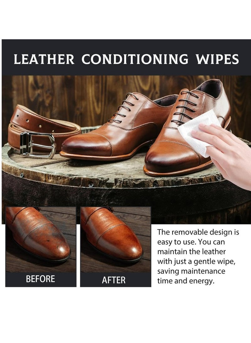 Genzy Shoe Leather Wipes, 2 Pack, 60 Pieces, Shoe Cleaner, Shoe Cleaning Wipes, Quick Wipes, Disposable, Travel Friendly, Portable, Removes Dirt, Stains, Best for Sneakers, Shoes, Slippers, Boots - Image 2