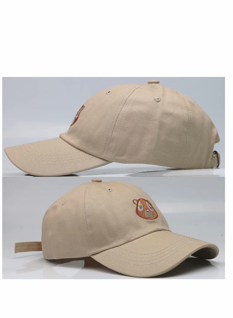 Excefore Cute Bear Embroidery Cotton Hat Hip-Hop Baseball Cap Adjustable for Unisex Hats - Image 4