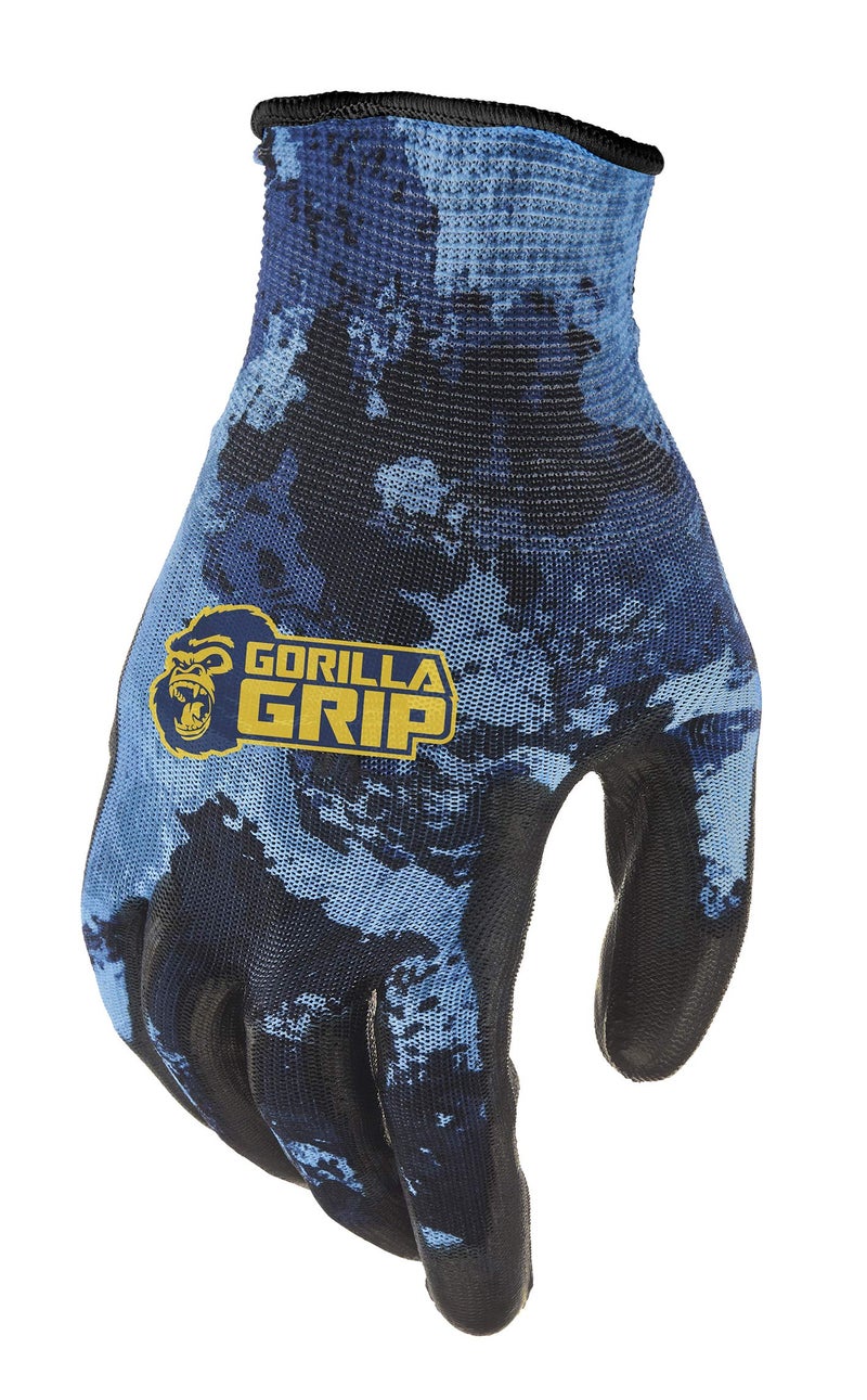 Gorilla Grip Work Gloves with Grip All Purpose Gloves for Fishing Outdoor Work and Automotive Work Color Veil Aqueous Size XLarge - Image 2