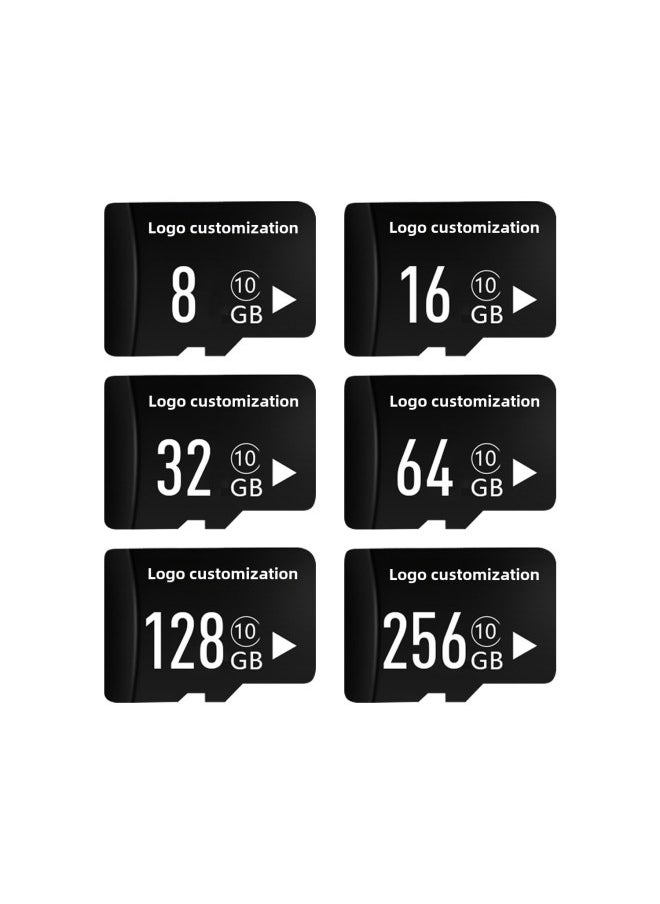 TF Card Custom 32g Memory Card 8g Sd Card 16g Mobile Phone 64g Monitoring Recorder 128g Memory Card-Color:Graphite Black-Capacity:16gb-c10 High Speed Card  - Image 1