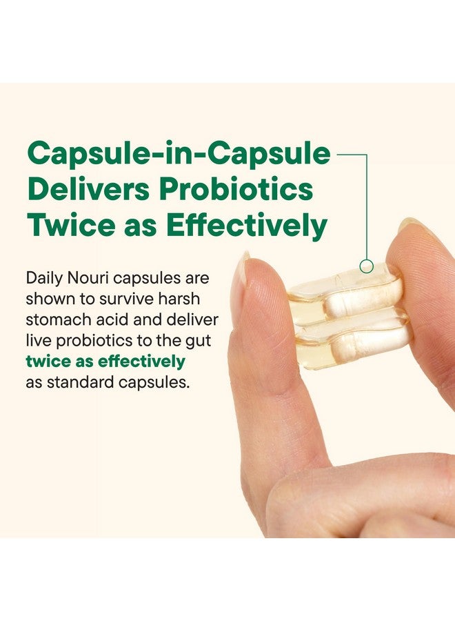 NOURI Daily Nouri Stress Probiotic | for Cortisol Management, Digestion, Daily Stress Relief & Gut Microbiome Health | 3 Probiotic Strains & Vegan Ahiflower Omega Oil | for Women & Men | 30-Day Supply - Image 4