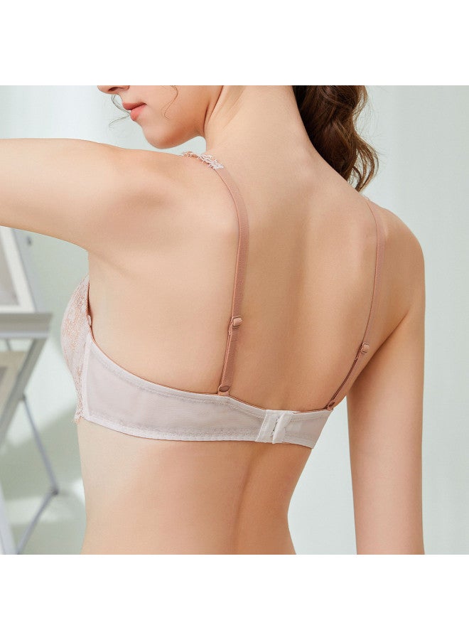 Fenton French Lingerie For Women - Summer Thin & Light Push-up Bra With Lace Straps, Breathable Design For Small Busts - Image 3