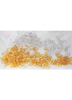 advancedestore advancedestore Combo of Earring Hooks & Jump Rings Specially for Jewellery Making for Women, Golden & Silver Finish - Pack 0f 100 pcs.Each 