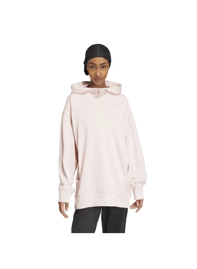 Adidas W Gg Hd Swt Pink Training Sweatshirts 2XS