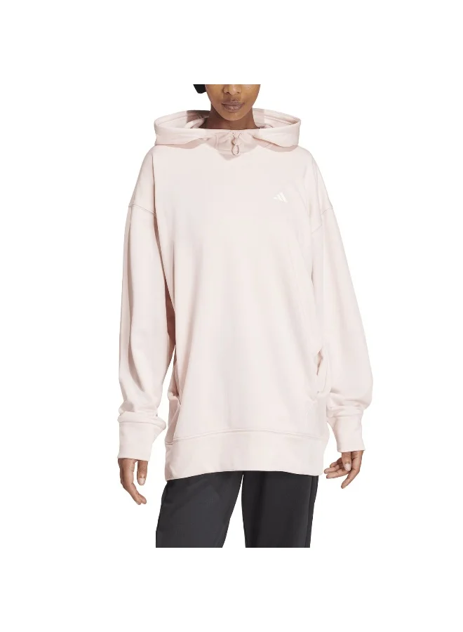 Adidas W Gg Hd Swt Pink Training Sweatshirts 2XS