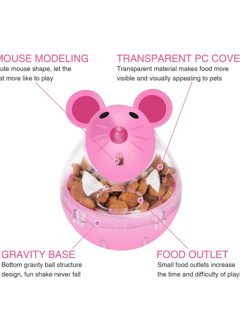 SOLARAE Interactive Cat Treat Dispenser Toy, Rat-Shaped Tumbler Slow Feeder for Kittens, Fun Food Ball for Engaging Play and Healthy Eating - Image 4