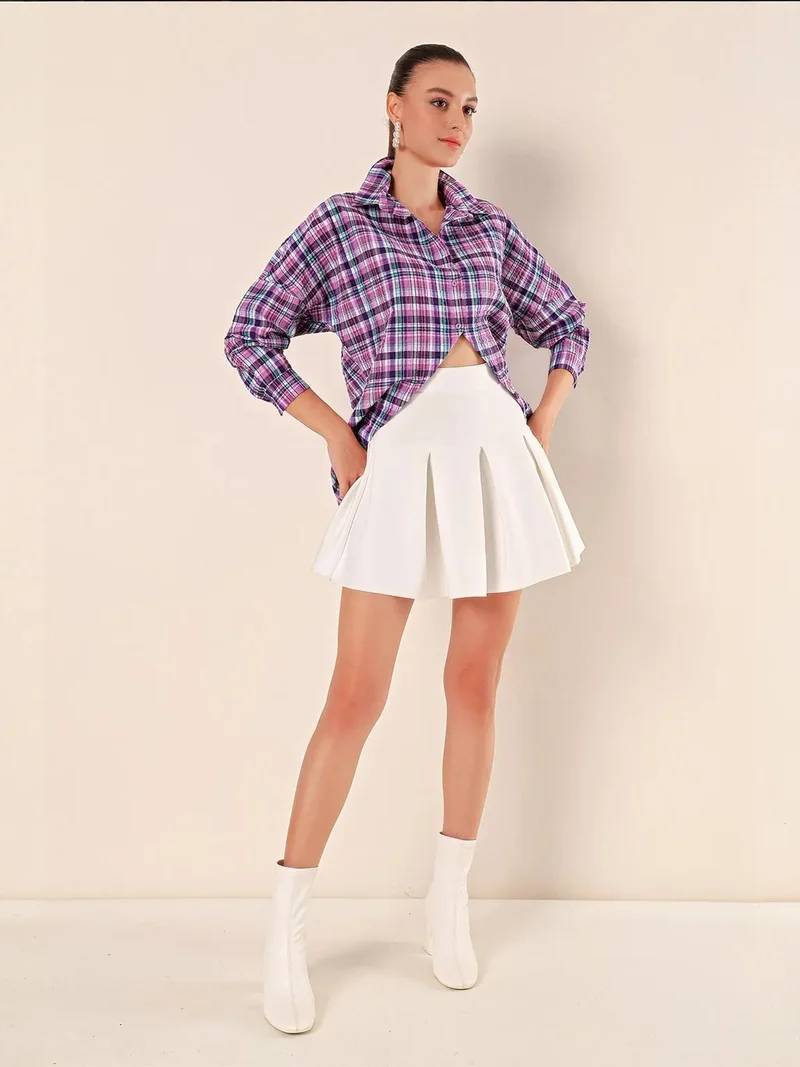 بيغ دارت قميص بأزرار وأكمام طويلة فضفاض