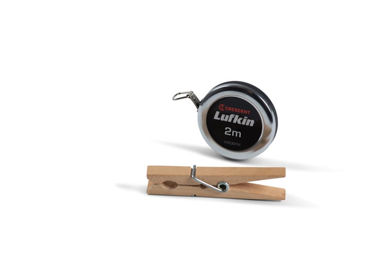 Lufkin Crescent Lufkin 6mm x 2m Executive Diameter Yellow Clad A20 Blade Pocket Tape Measure - W606PM - Image 2