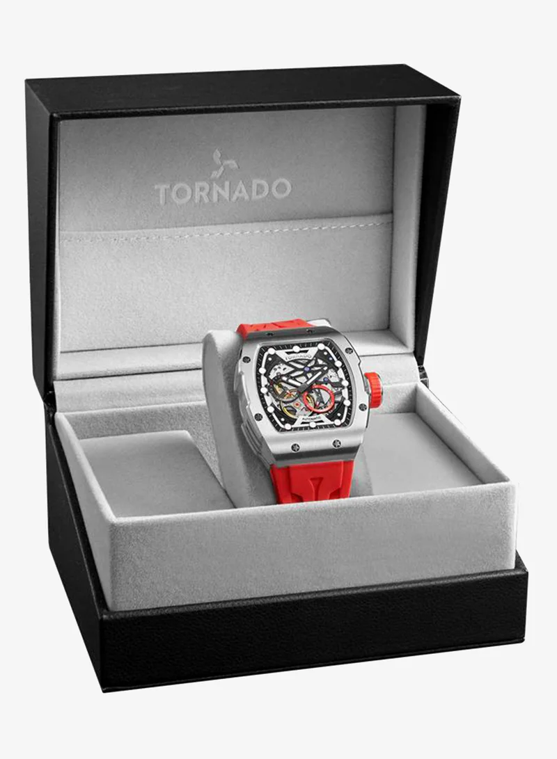Tornado Black Men's High Quality Flexible And Durable Silicone Automatic Watch T24302-SSRB - 39mm mm for Men | Best Price UAE