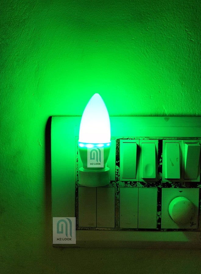 M2 Look مصباح ليلي LED بقوة 0.5 واط، يُركّب على الحائط، مناسب للمنزل، مصباح ليلي LED لغرفة النوم، مصابيح ديكور (أخضر) - Image 1